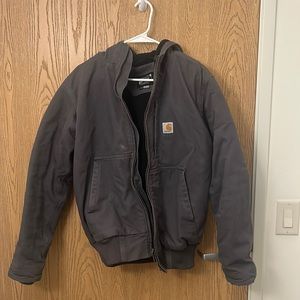 Carhartt grey fleece lined winter jacket.